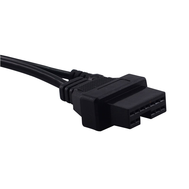 OBD de 12 a 16 P para conector para Mitsubishi, Cable de diagnóstico OBDII de 16 pines para Mitsubishi, 12 Pines, conector OBD2