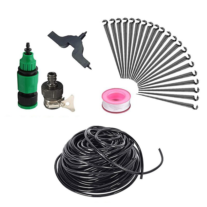 Kits with Adjustable Dripper 30m Automatic Micro Drip Irrigation System Garden Irrigation Spray Self Watering