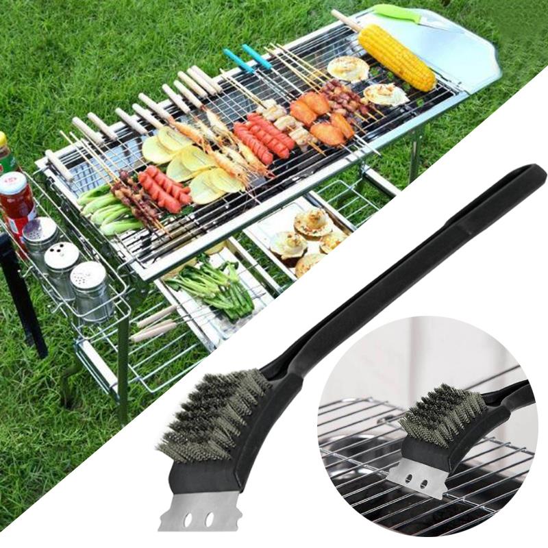 Soledi størrelse :21 x 7.3cm( ca.) rengøring bbq sauce børste barbecue grill renser messing wire gadget bbq grill børste forsyning