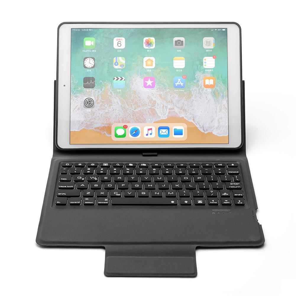 Tablet Keyboard Multi-function 78 Key Bluetooth Leather Case Keyboard Backlight Flip Cover Keypad for iPad