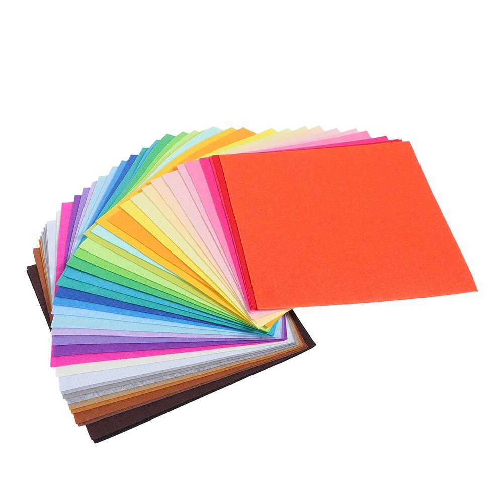 40Pcs Kids DIY Felt Sheets Craft Felt Fabric Sheets Children Craft Making Materials for Kindergarten: Default Title