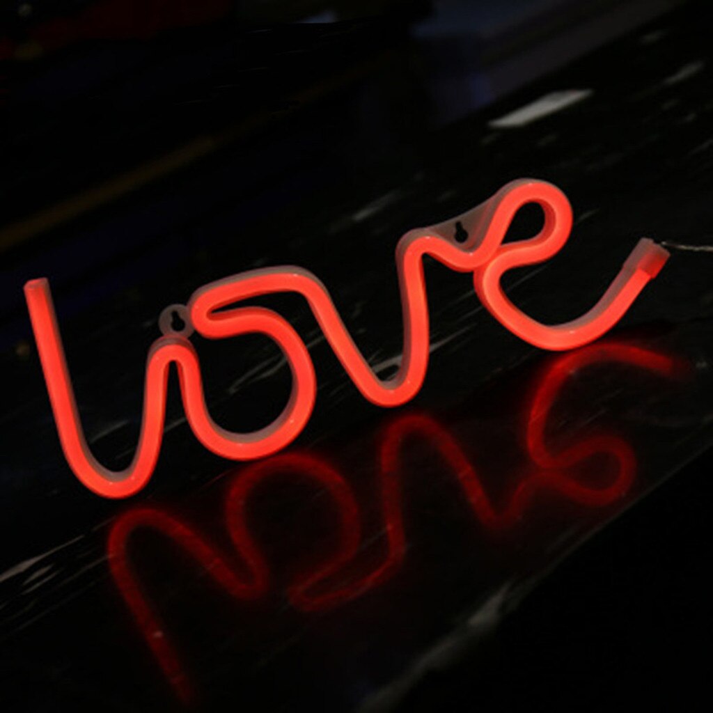 Love Neon Lights LED Shape Love Confession Christmas Decoration Lights Neon Lights Love modeling light LED light ночник светильн: C