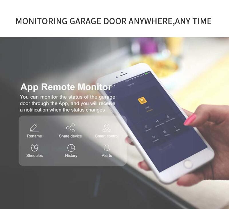 Smart Door Remote Control For Roll Up Door Up To 3 Garage Doors Remote Opener With Voice Control Work With Alexa Google Home