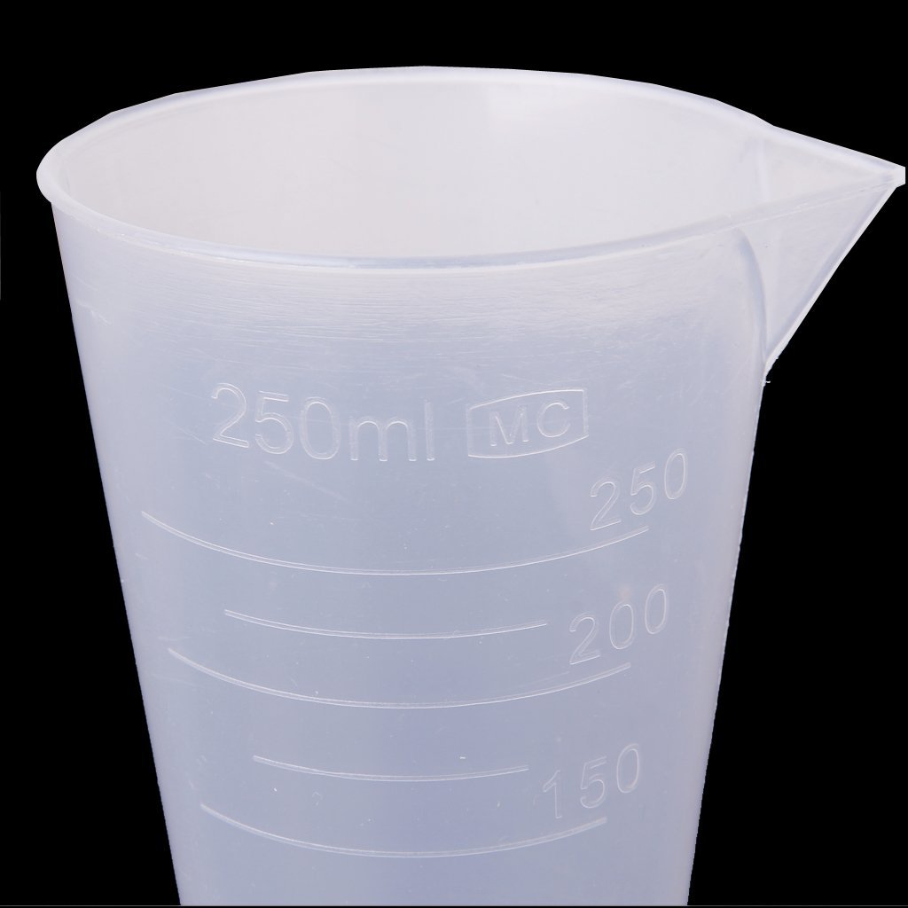 250ml Kitchen Laboratory Plastic Measurement Beaker Measuring Cup