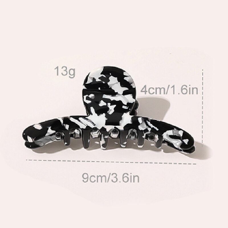 Geometrische Acetaat Haar Clip Krab Zwart Wit Haarspeld Haar Claws Classic Retro Barrette Grote Vrouwen Haar Krabben Clip Voorjaar Clip