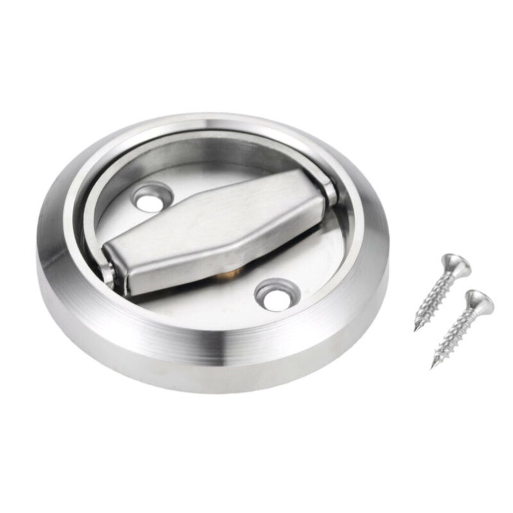 CTRICALVER 4 STKS Flush Ring Pull Zinklegering Kast Lade Pull Handvat|Trek Handvat Onzichtbare Deurknop 35mm & 75mm|voor Kast Lade Kast Garderobe Accessoires-met schroeven (Zilver