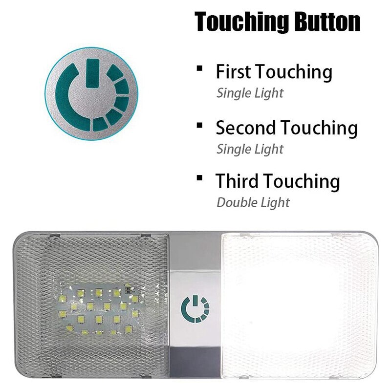 12V 48LED RV Ceiling e Light RV Bright Interior Lighting Trailer Lights for Outdoor Camper RV