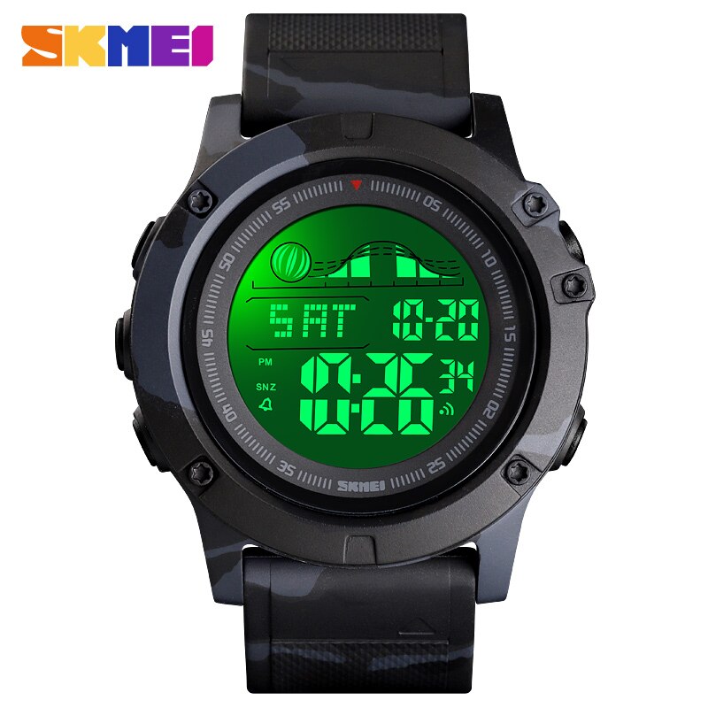 Skmei Digital Mannen Horloge Sport Horloge Waterdicht Lichtgevende Display Fitness Horloges Montre Homme Horloges Man Klok: Gray Camouflage