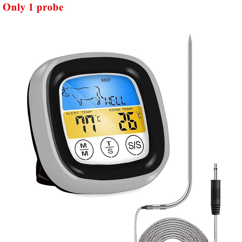 Digital Meat Kitchen Thermometer Cooking Food BBQ Probe Oven Temperaure Sensor Meter Stainless Steel Thermocouple -50-250degree: 1X Stainless Probes