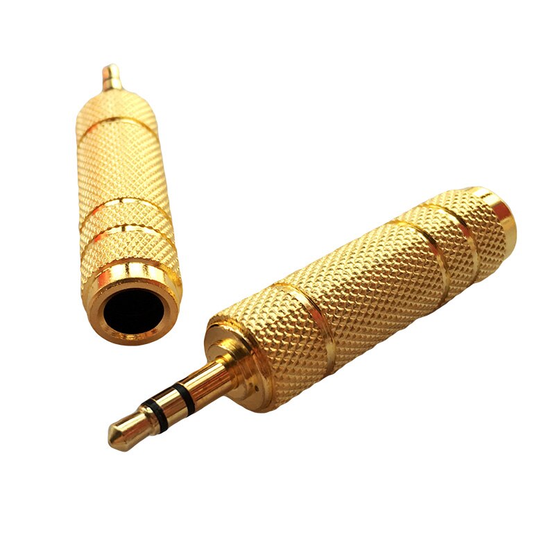 1/8 3.5mm Male to 1/4 6.3mm Female Stereo Headphone MIC Adapter