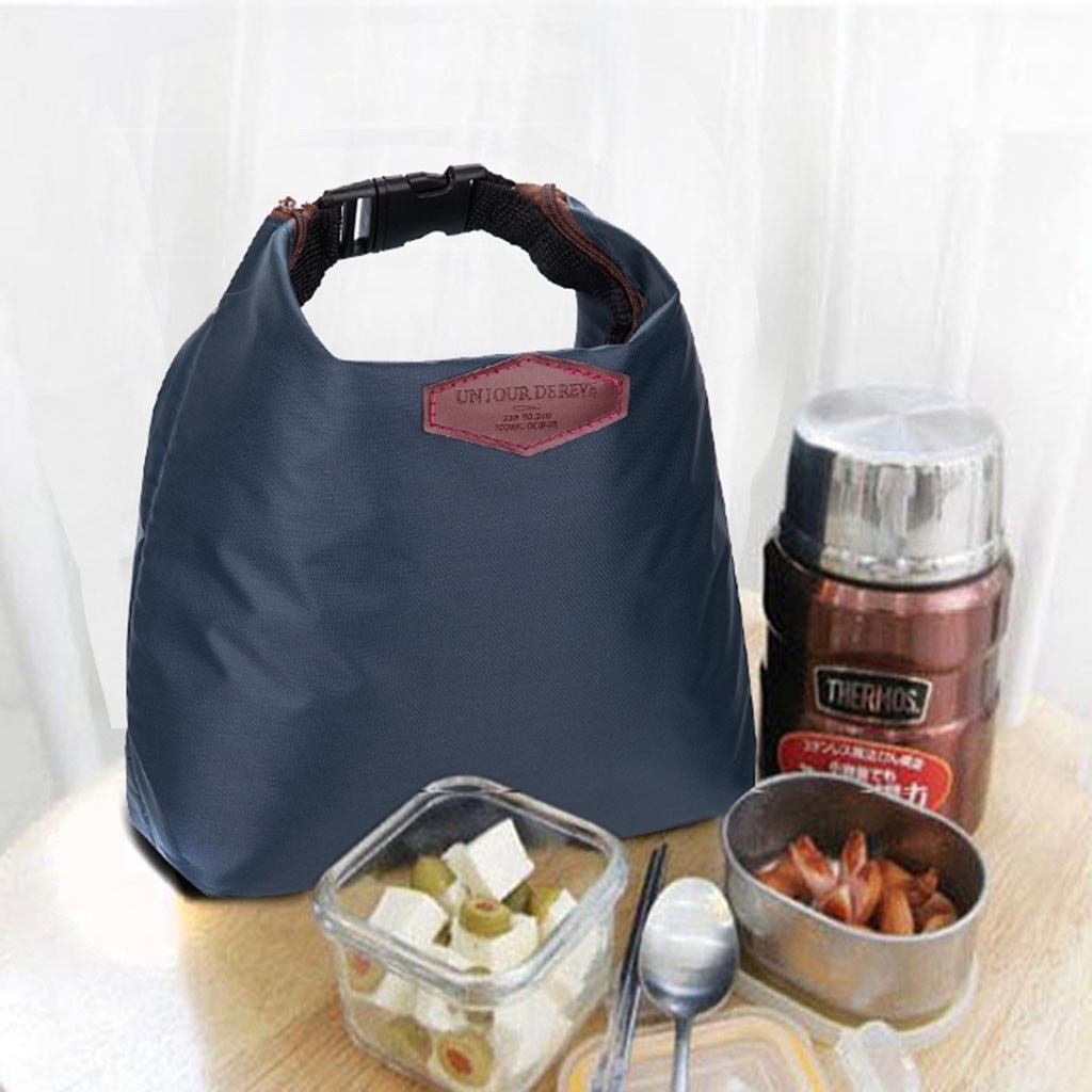 Tragbare Isolierte Mittagessen Tasche Wasserdichte Große Kapazität Lebensmittel Lagerung Tasche Art Frauen Männer Thermische Isolierung Picknick Lagerung Kasten Tote