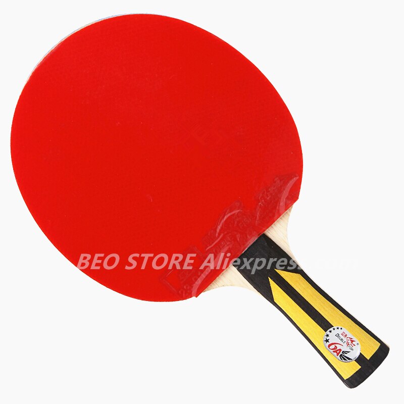 Raqueta de tenis de mesa doble Fish, 8 estrellas, 8A, 7A, 6A, granos ofensivos con goma original, doble palo de Ping Pong: 6A long handle old