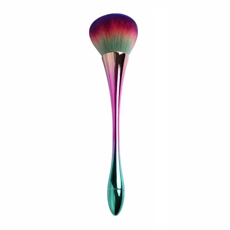 Brocha para colorete en polvo de oro rosa, brocha de maquillaje , cosmética grande para cara, brocha colorete, herramienta de maquillaje: Caqui oscuro