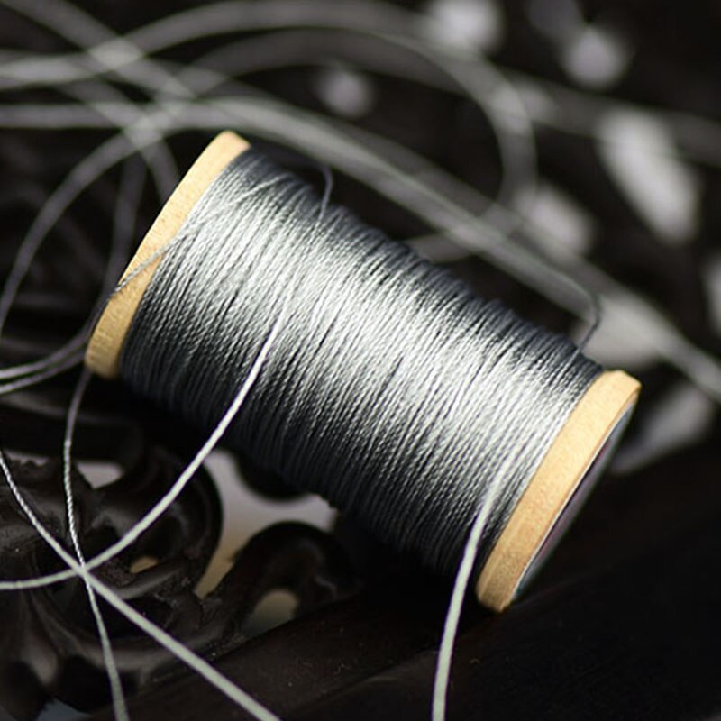 Roll Van 0.3Mm Polyamide Fiber Lijn Hand Geweven Borduurgaren Kwasten Lijn 50M Hoge Sterkte 3 Strengen draad Grijs: 3