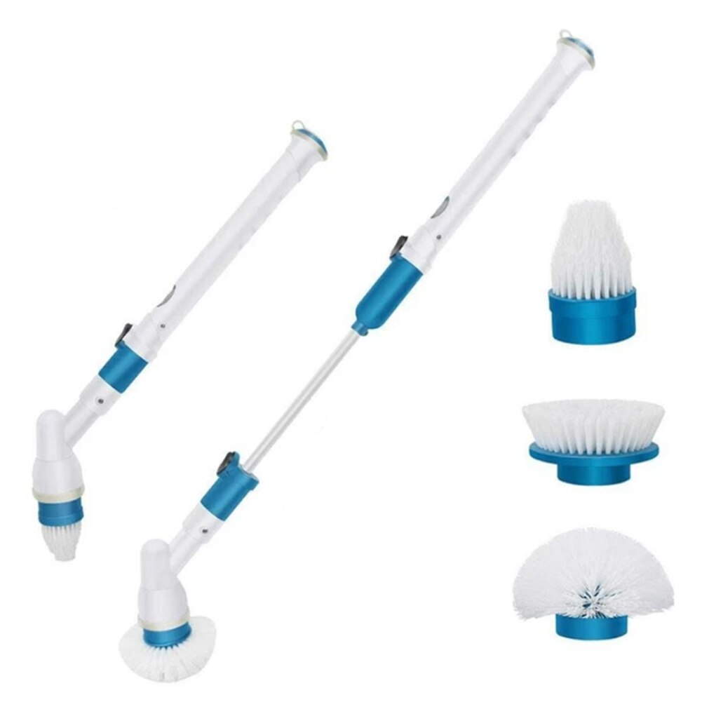 Electric Spin Scrubber Turbo Scrub Cleaning Brush Cordless Chargeable Bathroom Cleaner with Extension Handle Adaptive Brush Tub: UK