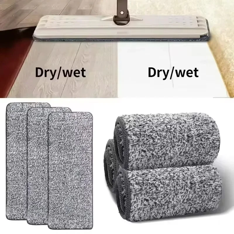 6/1PCS Microfiber Mop Doek Praktische Vervanging Mop Doek Huishoudelijke Mop Hoofd Cleaning Pad Wasbaar Stof Huis Schoonmaken gereedschap