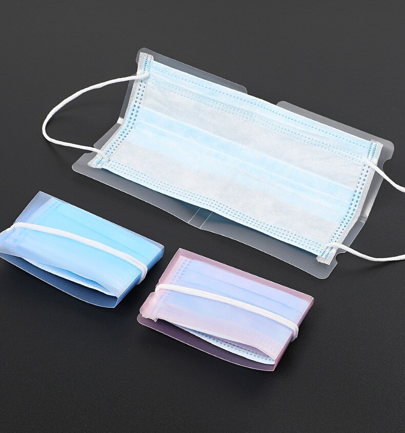 10Pc Foldable Dust Mask Clip Recycled Dustproof Face Mask Storage Container Case Bag Cycling Equipment