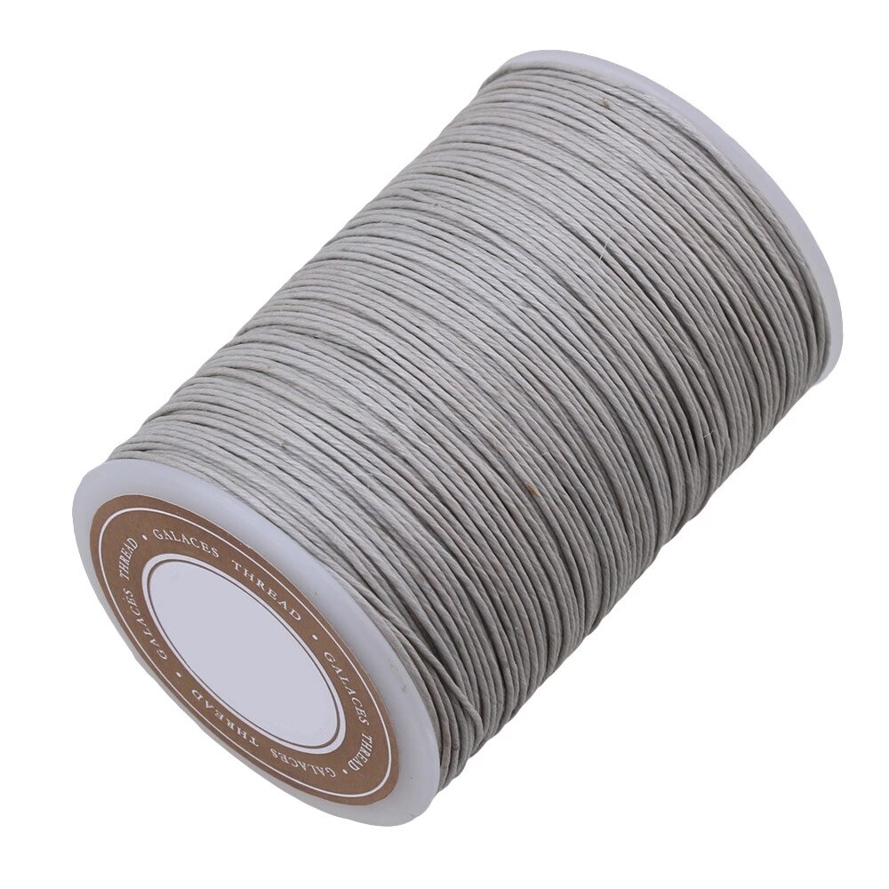Handmade Sewing Accessories Wax Waxed Cord String Light Grey 0.6mm Dia