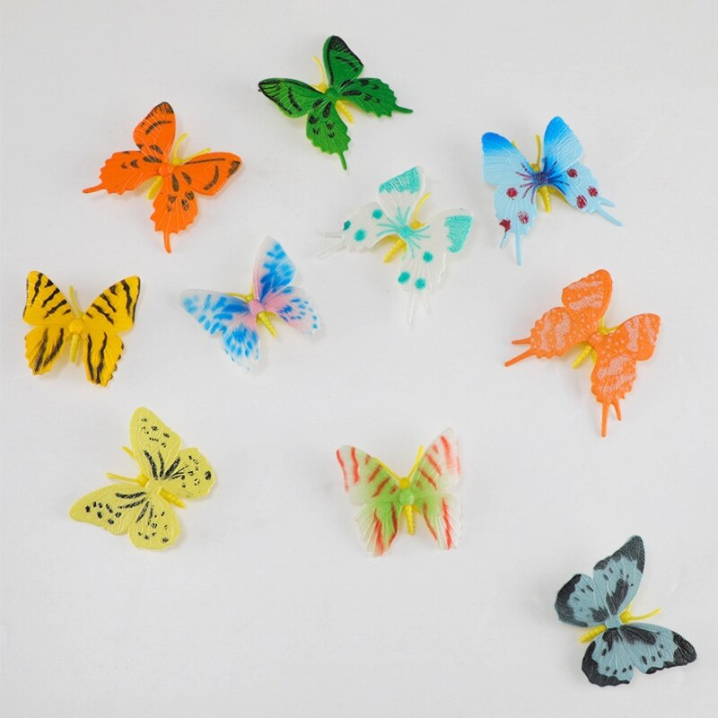Jouet de papillon en plastique, accessoire scientifique, amusant, fait de plastique, réaliste, fournitures créatives, soulage l&#39;ennui, 1 ensemble