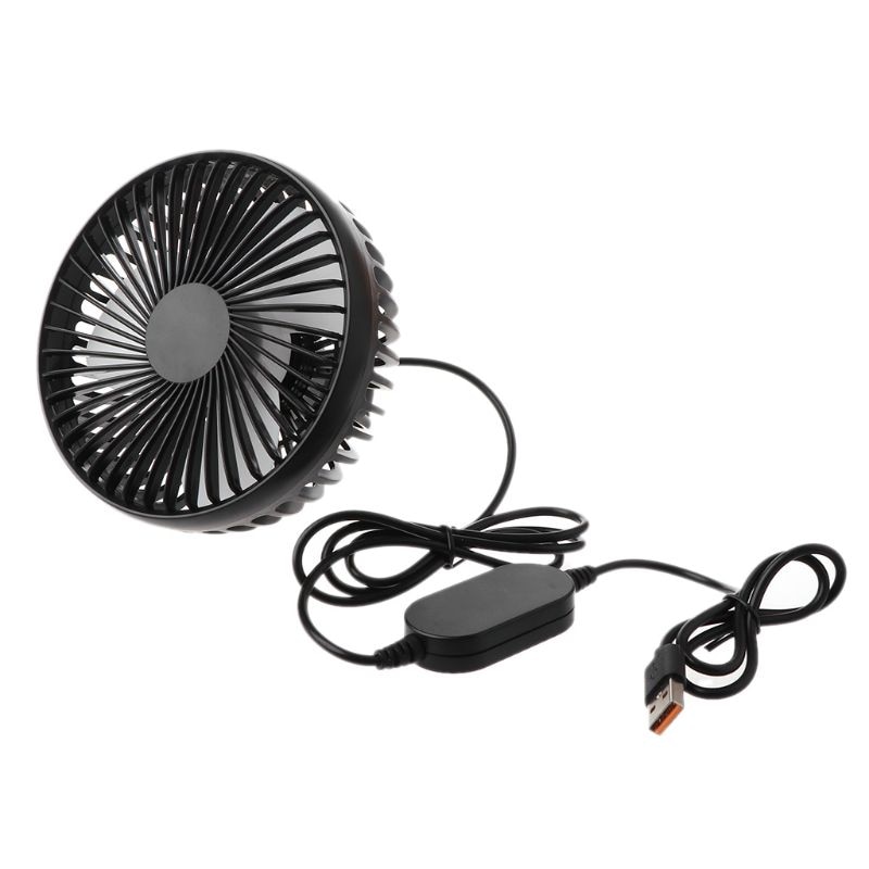 Universale 360 Gradi di Rotazione Regolabile Car Air Vent Ventilatore USB 3 Velocità di Aria Elettrica Ventilatore Ventola di Raffreddamento con ON OFF interruttore