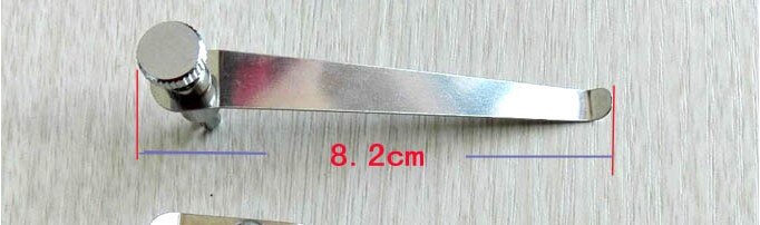 2pcs Stereo Biological Microscope Stage Presser Holder Slides Clips Stainless Steel: 8.2CM