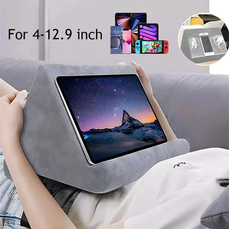 Soporte de almohada para tableta, soporte multifunción para teléfono y tableta, cojín para IPad, soporte para teléfono móvil y portátil, soporte para cama y tableta