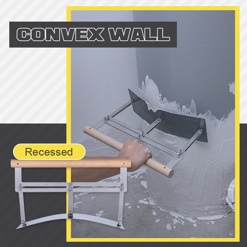 Drywall Trowel For Plaster Concret Adjustable Radius Trowel with 32x10cm Blade Flat Sand Leveling Tiling Paving Tile Tool