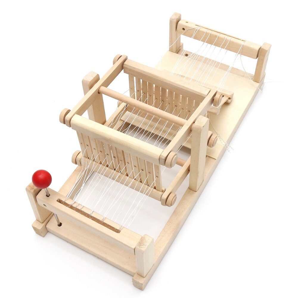 Speelgoed voor fantasiespel, houten chinese traditionele houten tafel, weefgetouw, model, doe-het-zelf, handgemaakt speelgoed voor kinderen en volwassenen
