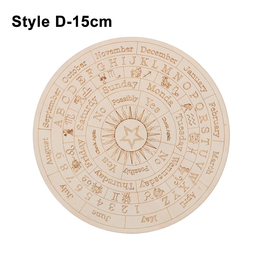 Houten Slice Slinger Board Met Sterren Zon Maan Voor Waarzeggerij Message Board Houten Hanger Pendulum Wall Art Home Decor: Style D-15cm