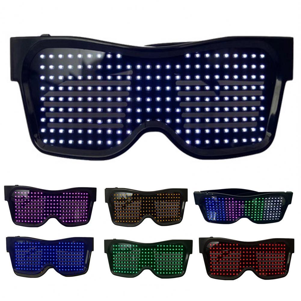 Electronic Bluetooth Luminous Glasses with LED Light Birthday Party Club Props Electronic Bluetooth Luminous Glasses