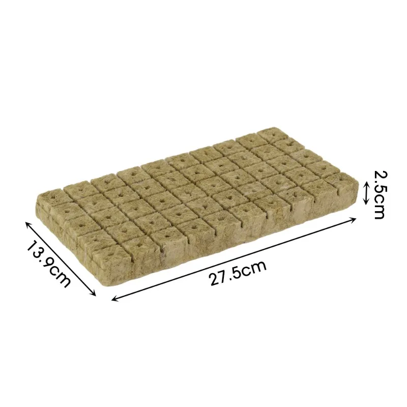 Steinwolle Hydrokultur Grow Media Würfel Pflanzenwürfel Soilless Substrat Seed-ed Rock Wool Plug Sämling-Block Gartenbedarf