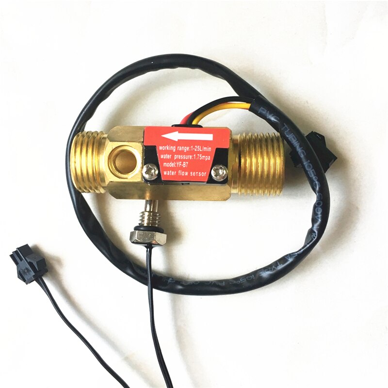 G1/2&quot;Brass Hall flow rate meter NTC temperature measurement YF-B7 water flow sensor meter