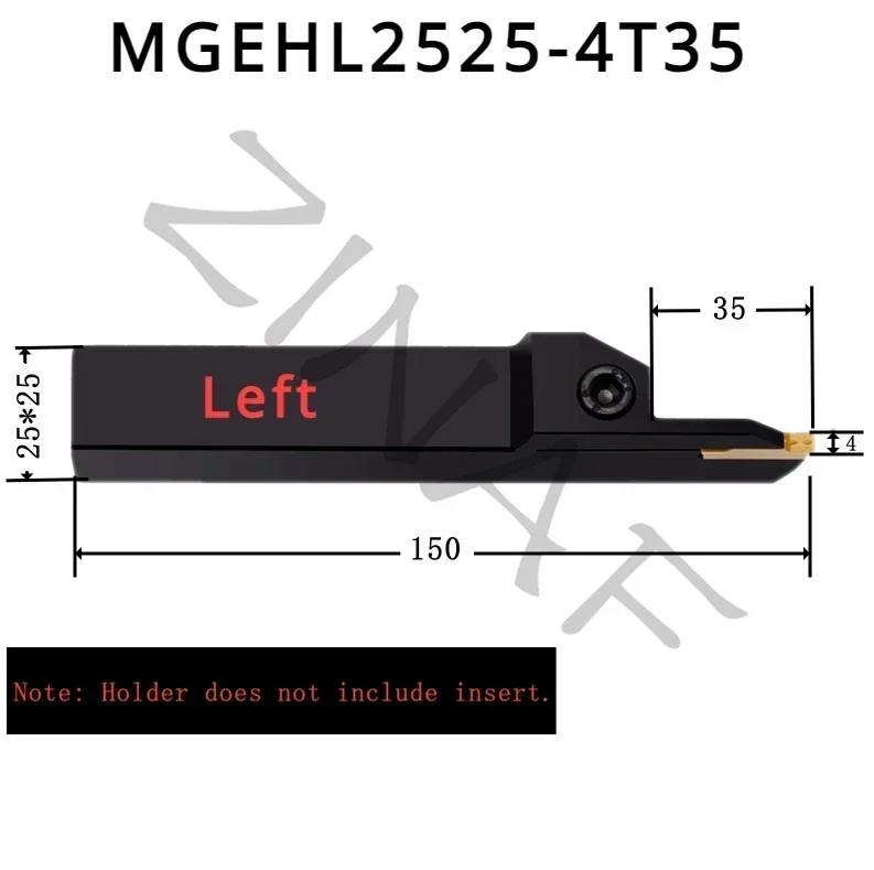 MGEHR MGEHR2020 MGEHL MGEHR2525 2T30 3T25 3T35 4T30 4T35 4T40 5T35 5T40 5T45 Verlängertes Nutmesser MGGN-Serie Einsatzdrehmaschine