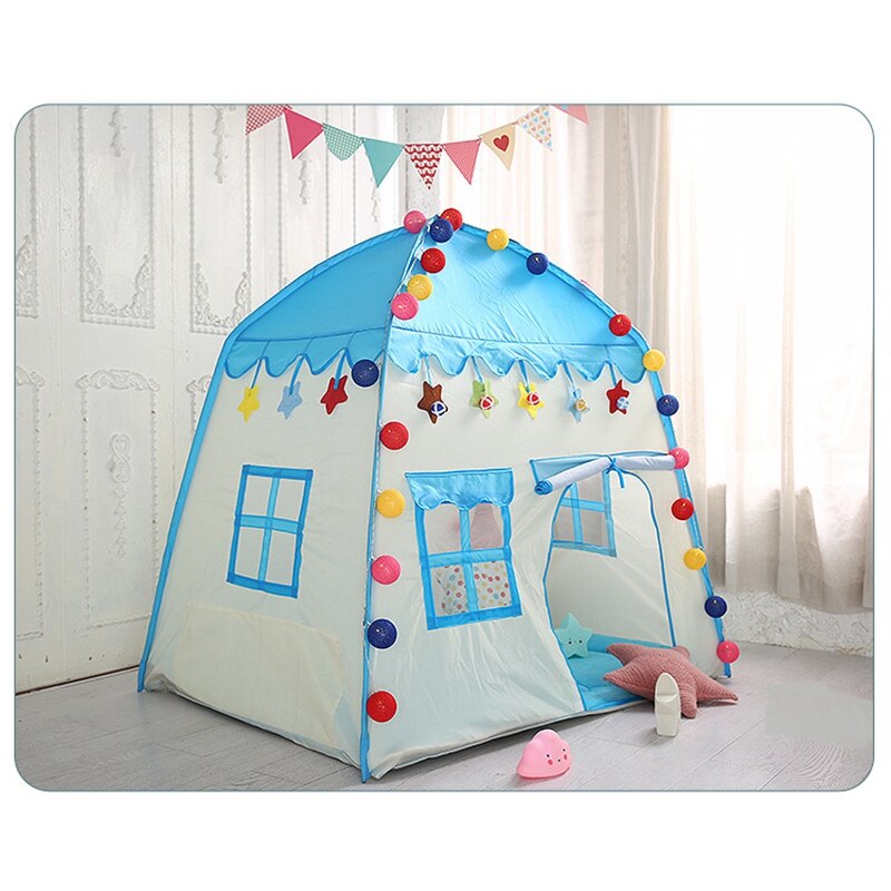 Tenda da castello per bambini all'aperto coperta Baby Princess Game House fiori casa in fiore pieghevole regali per la casa del gioco
