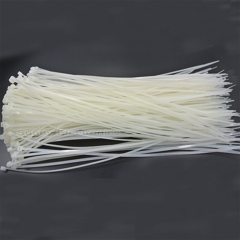50 Stks/pak 5*350mm witte kleur Fabriek Standaard zelfsluitende Plastic Nylon Kabelbinders, Wire Zip Tie