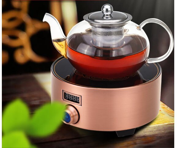 Electric Tea Boiling Machine Porridge Cooker Portable Steamer Black Microcrystalline Heat-Resistant Auto Power Off Protection