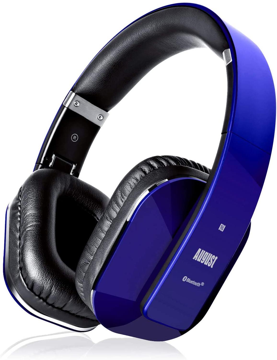 August EP650 Bluetooth Wireless Headphones with aptX / NFC / 3.5mm Audio In Bluetooth 4.2 Stereo Music Headset for TV ,Computer