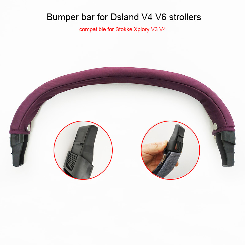 Barra de parachoques para cochecito Compatible con Stokke Xplory V3 V4 Dsland Series, reposabrazos, barra de seguridad, pasamanos, Accesorios para Carro: V3V4 armrest-vilot