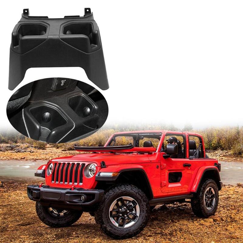1x boîte de tasse de Console centrale arrière de voiture pour Jeep Wrangler Jl et 2 pièces cintre de barre de sécurité pour Jeep Wrangler CJ