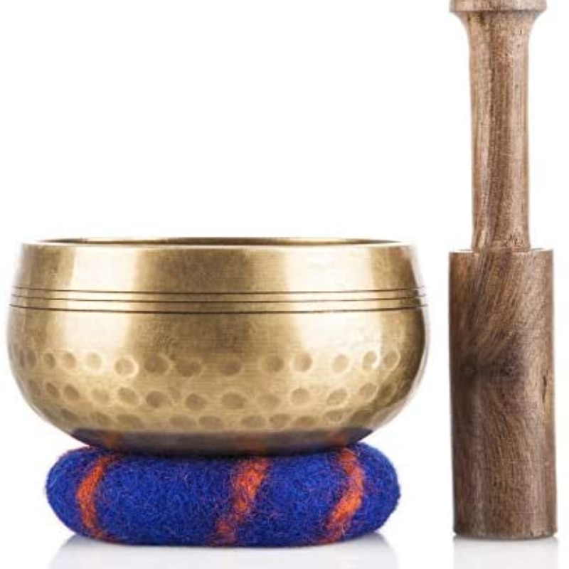 Tibetan Singing Bowl Se,Meditation Sound Bowl Handcrafted in Nepal for Healing and Mindfulness