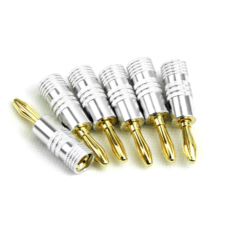 12x Golden Nakamichi Speaker Banana Plug Connector Adapter R9UB