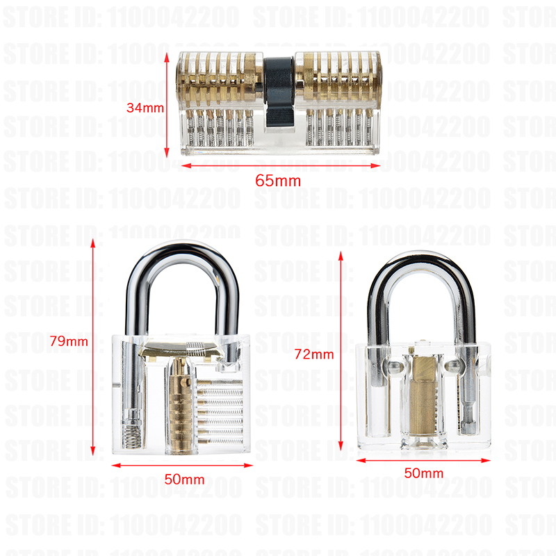 Practice Padlock Locksmith Supplies Transparent Copper Locks Training Skill Padlocks Locksmith Tool Locks Visible Lock Hardware