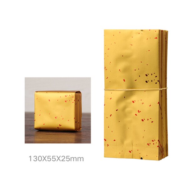 200 stk 8-15g ren aluminiumsfolie tepose mad kaffe emballage pose varmeforseglede opbevaringsposer: Guld