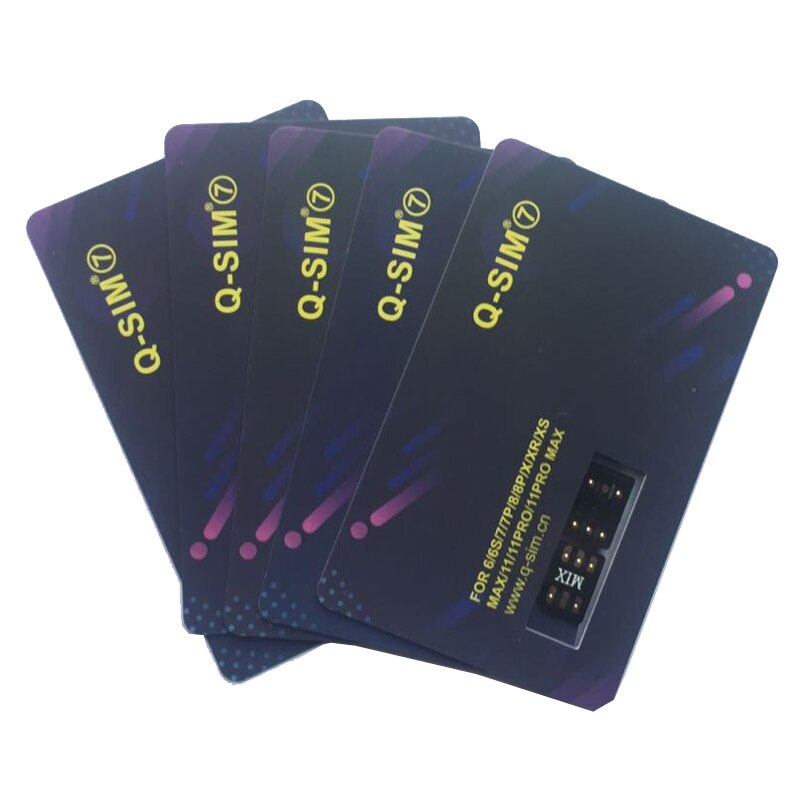 Support IOS13 Q-SIM 7 for iphone 6, 6 plus, 7, 7 plus, 8, 8 plus, X, MAX, IX XR, XS 5G LTE Dual Sim Card Adapter 5pc/lot