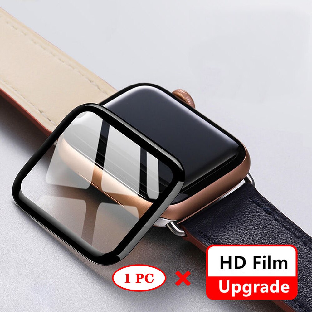 Screen Protector For Apple Watch case 44MM 40MM iWatch 42MM 38MM 9D HD soft Film Accessories for apple watch series 6 5 4 3 2 SE: 1 Piece / 44mm serise 456 SE
