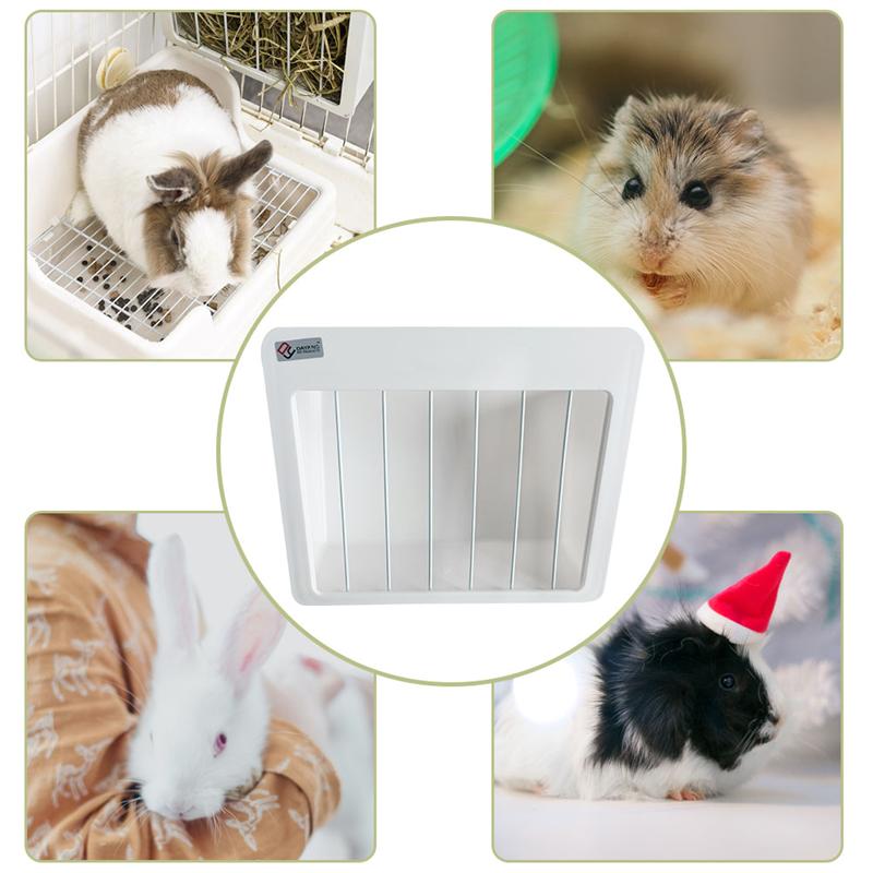 Klatka wewnętrzny pojemnik na siano pojemnik na żywność królik świnka morska wiszący podajnik (biały)