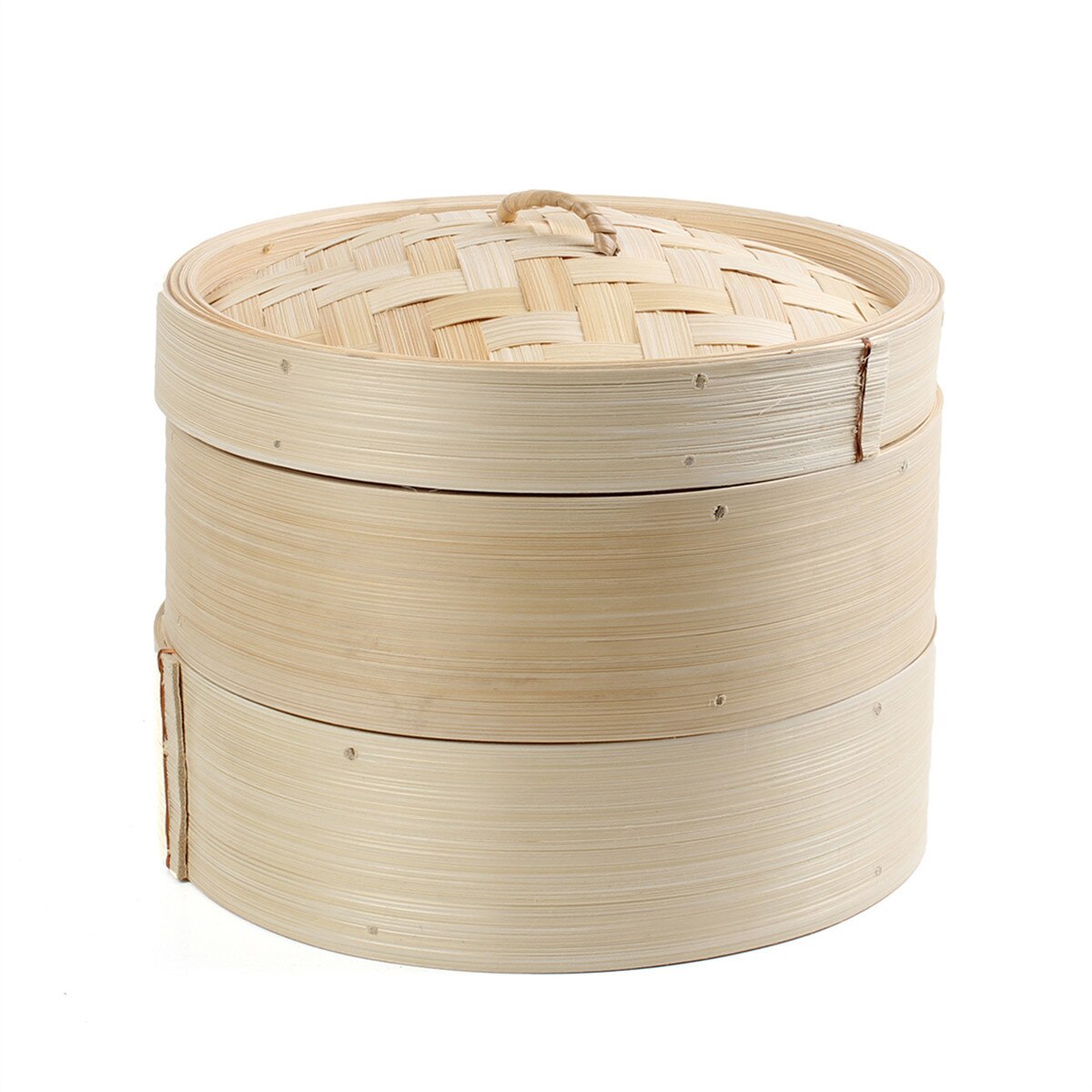 Non Stick Natuurlijke Bamboe Steamer Cook Groenten Dim Sum Stoom Mand