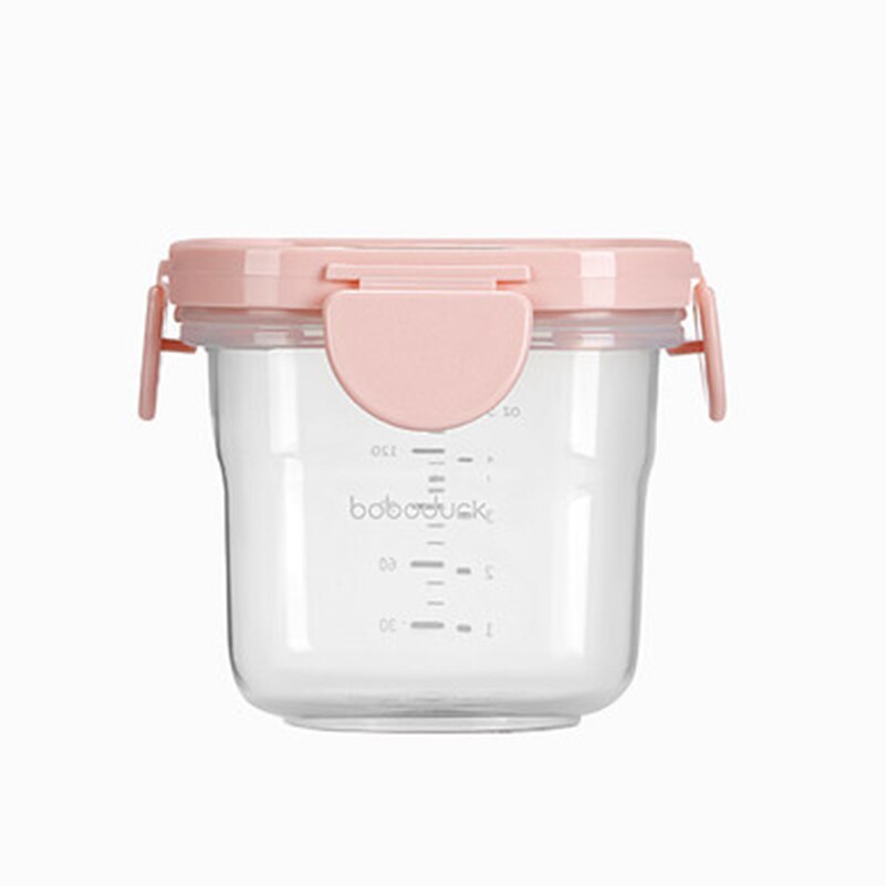 Boboduck Baby Food Storage Box Snack Milk Powder Sealed Storage Cups Container Storage Box 150ML/5OZ F9255: Pink