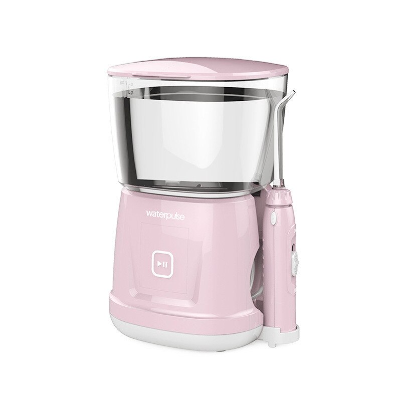 Waterpulse Oral Irrigator Dental Water Flosser 1000ml Capacity Tank Oral Irrigator Dental Water Floss Jet Tooth Cleaner: Pink / EU