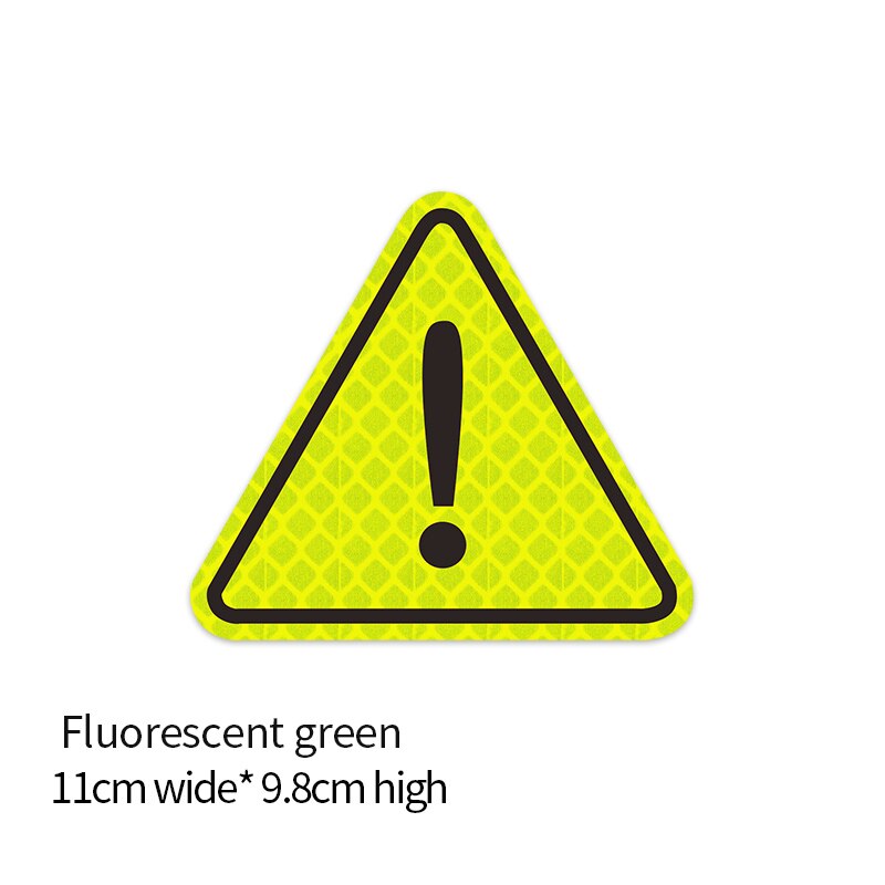 Night reflector Collision avoidance warning Glow stick Triangle sign For car motorcycle bicycle Children's backpack pram: Small green